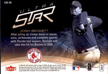 2006 Ultra - Ultra Star #US-35 Josh Beckett Back