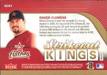 2006 Ultra - Strikeout Kings #SOK1 Roger Clemens Back