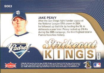 2006 Ultra - Strikeout Kings #SOK3 Jake Peavy Back
