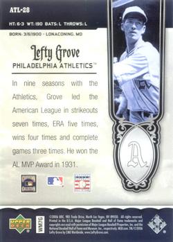 2006 Upper Deck - All-Time Legends #ATL-28 Lefty Grove Back