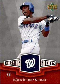 2006 Upper Deck - Amazing Greats #AG-AS Alfonso Soriano Front