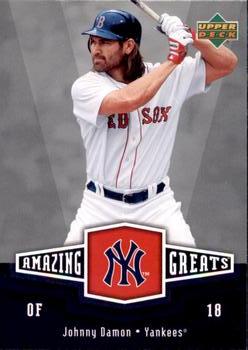 2006 Upper Deck - Amazing Greats #AG-JD Johnny Damon Front