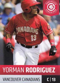 2019 Grandstand Vancouver Canadians #NNO Yorman Rodriguez Front