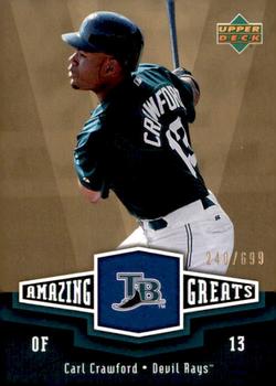 2006 Upper Deck - Amazing Greats Gold #AG-CC Carl Crawford Front