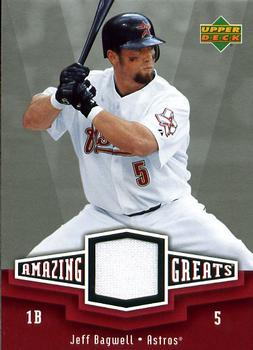 2006 Upper Deck - Amazing Greats Materials #AG-JB Jeff Bagwell Front