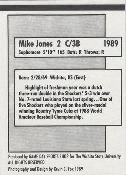 1989 Game Day Wichita State Shockers National Champions #NNO Mike Jones Back