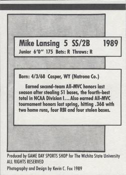 1989 Game Day Wichita State Shockers National Champions #NNO Mike Lansing Back
