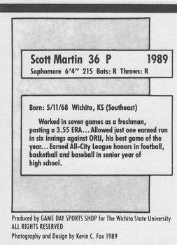 1989 Game Day Wichita State Shockers National Champions #NNO Scott Martin Back