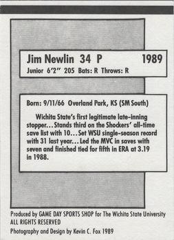 1989 Game Day Wichita State Shockers National Champions #NNO Jim Newlin Back