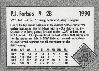 1990 Game Day Wichita State Shockers #11 P.J. Forbes Back