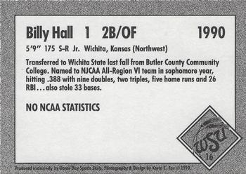 1990 Game Day Wichita State Shockers #16 Billy Hall Back