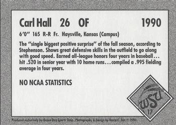 1990 Game Day Wichita State Shockers #17 Carl Hall Back