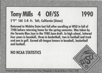 1990 Game Day Wichita State Shockers #25 Tony Mills Back