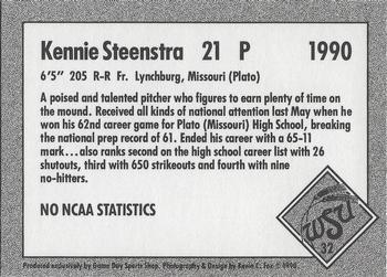 1990 Game Day Wichita State Shockers #32 Kennie Steenstra Back