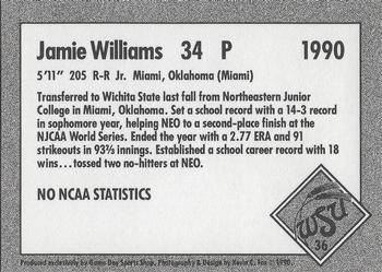 1990 Game Day Wichita State Shockers #36 Jamie Williams Back
