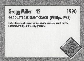 1990 Game Day Wichita State Shockers #43 Gregg Miller Back