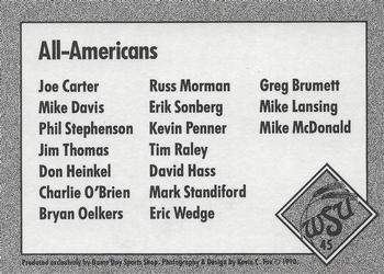 1990 Game Day Wichita State Shockers #45 All Americans Back