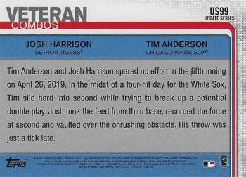 2019 Topps Update - Yellow #US99 Tim Anderson/Josh Harrison Back