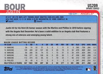 2019 Topps Update - Yellow #US209 Justin Bour Back