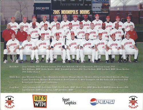 2005 Indianapolis Indians Team Photo #NNO Indianapolis Indians Team Photo Front