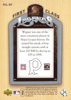 2006 Upper Deck - First Class Legends #FCL-57 Honus Wagner Back