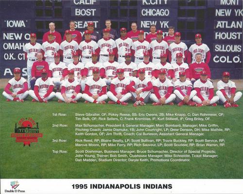 1995 Indianapolis Indians Team Photo #NNO Indianapolis Indians Team Photo Front
