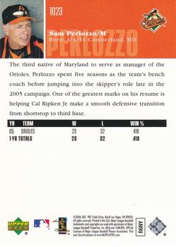 2006 Upper Deck - Gold #1023 Sam Perlozzo Back