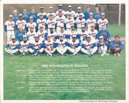 1988 Indianapolis Indians Team Photo #NNO Indianapolis Indians Team Photo Front