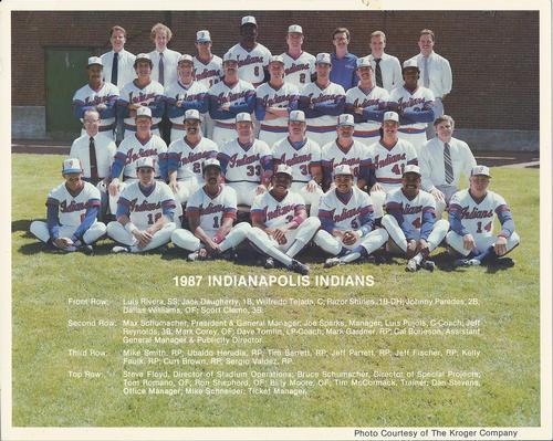 1987 Indianapolis Indians Team Photo #NNO Indianapolis Indians Team Photo Front