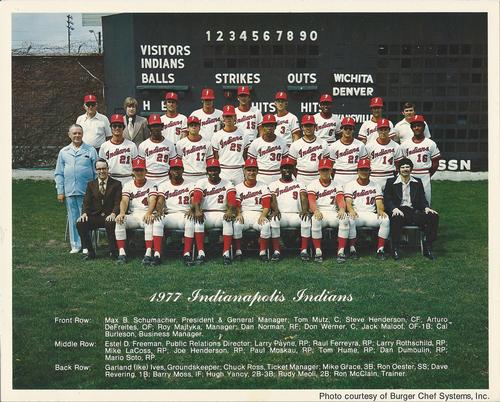 1977 Indianapolis Indians Team Photo #NNO Indianapolis Indians Team Photo Front