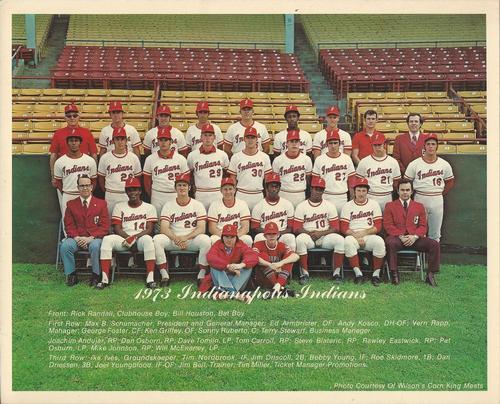 1973 Indianapolis Indians Team Photo #NNO Indianapolis Indians Team Photo Front