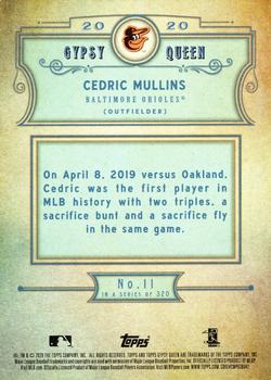2020 Topps Gypsy Queen #11 Cedric Mullins Back