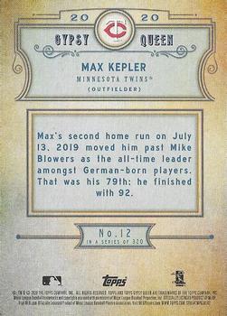 2020 Topps Gypsy Queen #12 Max Kepler Back