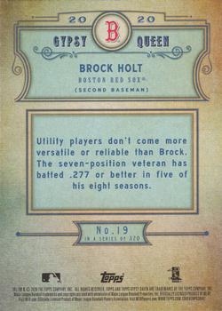 2020 Topps Gypsy Queen #19 Brock Holt Back