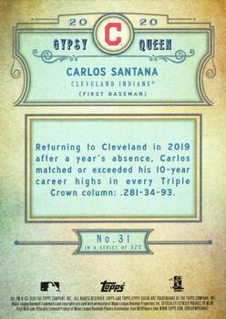 2020 Topps Gypsy Queen #31 Carlos Santana Back
