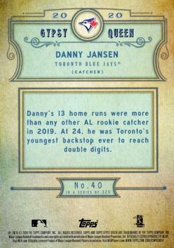 2020 Topps Gypsy Queen #40 Danny Jansen Back