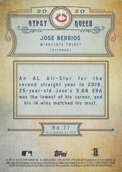 2020 Topps Gypsy Queen #71 Jose Berrios Back