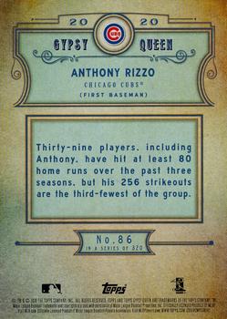2020 Topps Gypsy Queen #86 Anthony Rizzo Back
