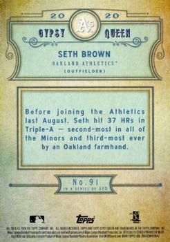 2020 Topps Gypsy Queen #91 Seth Brown Back