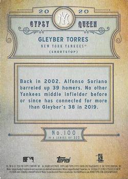 2020 Topps Gypsy Queen #100 Gleyber Torres Back