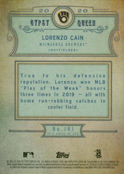 2020 Topps Gypsy Queen #141 Lorenzo Cain Back