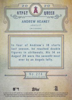 2020 Topps Gypsy Queen #274 Andrew Heaney Back