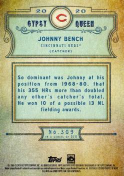 2020 Topps Gypsy Queen #309 Johnny Bench Back