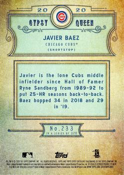 2020 Topps Gypsy Queen #233 Javier Baez Back