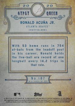 2020 Topps Gypsy Queen #187 Ronald Acuña Jr. Back