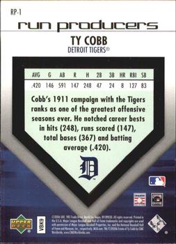 2006 Upper Deck - Run Producers #RP-1 Ty Cobb Back