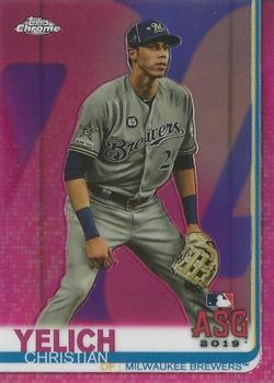 2019 Topps Chrome Update - Pink Refractor #77 Christian Yelich Front