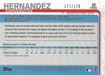 2019 Topps Chrome Update - Purple Refractor #30 Darwinzon Hernandez Back