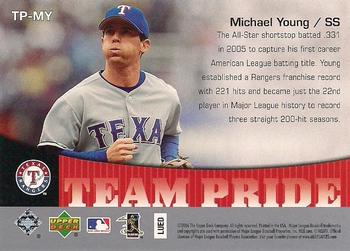 2006 Upper Deck - Team Pride #TP-MY Michael Young Back