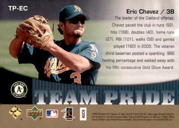 2006 Upper Deck - Team Pride Gold #TP-EC Eric Chavez Back